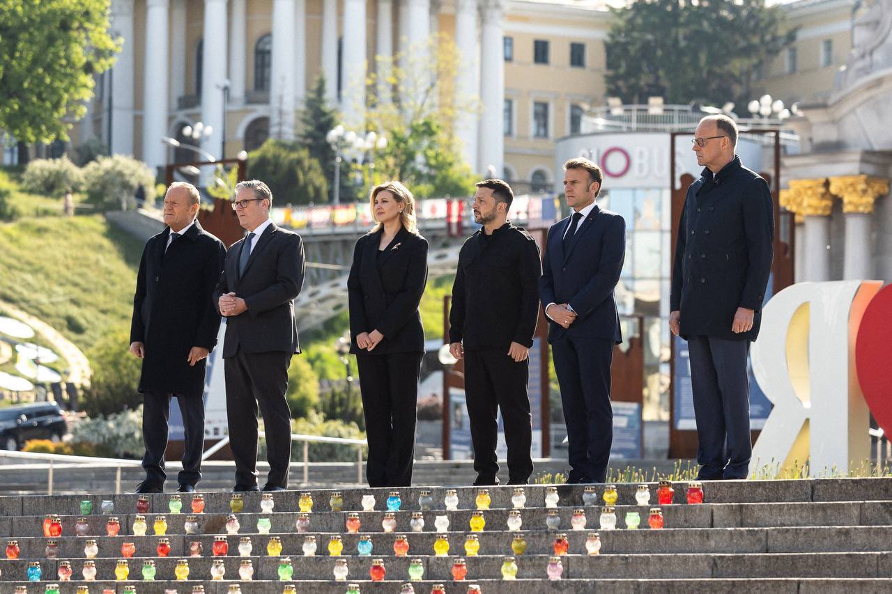 Zelensky and European leaders honored memory