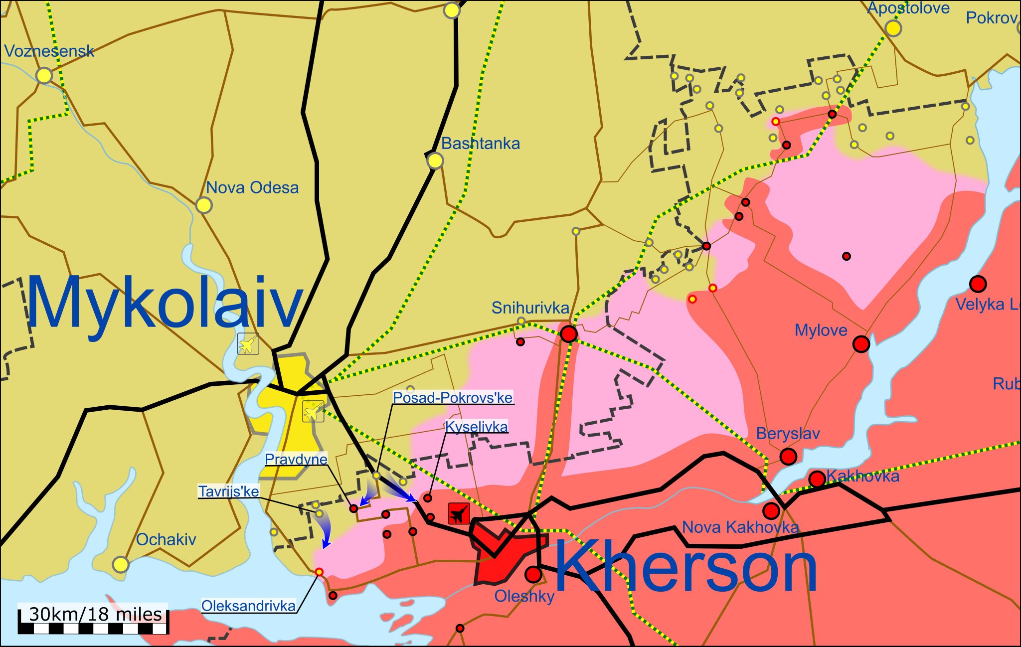 Ukrainian counterattack in Kherson region: diversion to Davydiv Brid, strike elsewhere