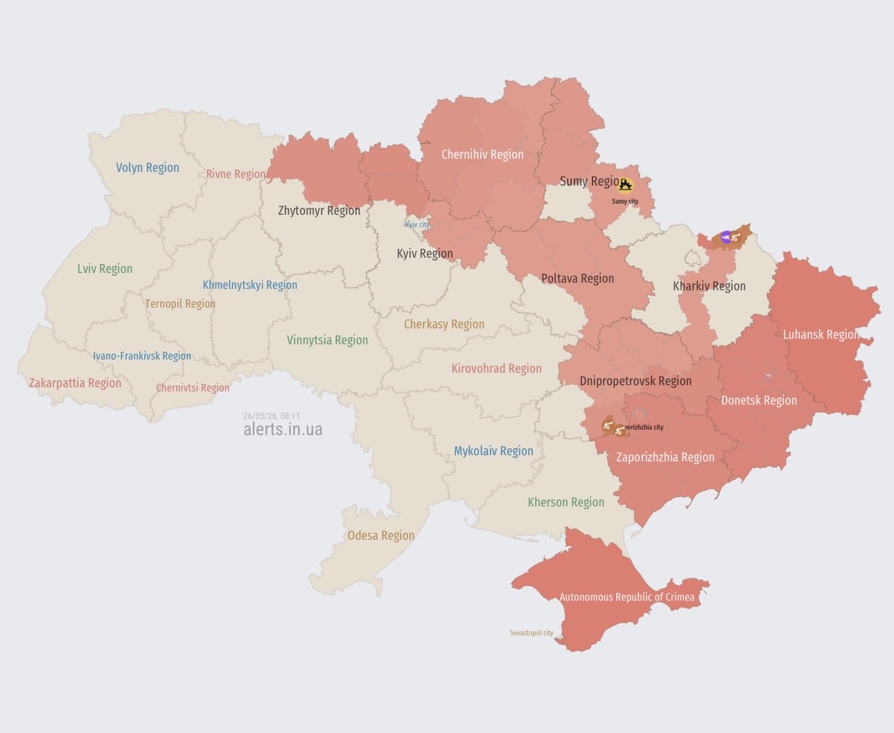 Possible air raid alert in Kyiv after drones over Boryspil