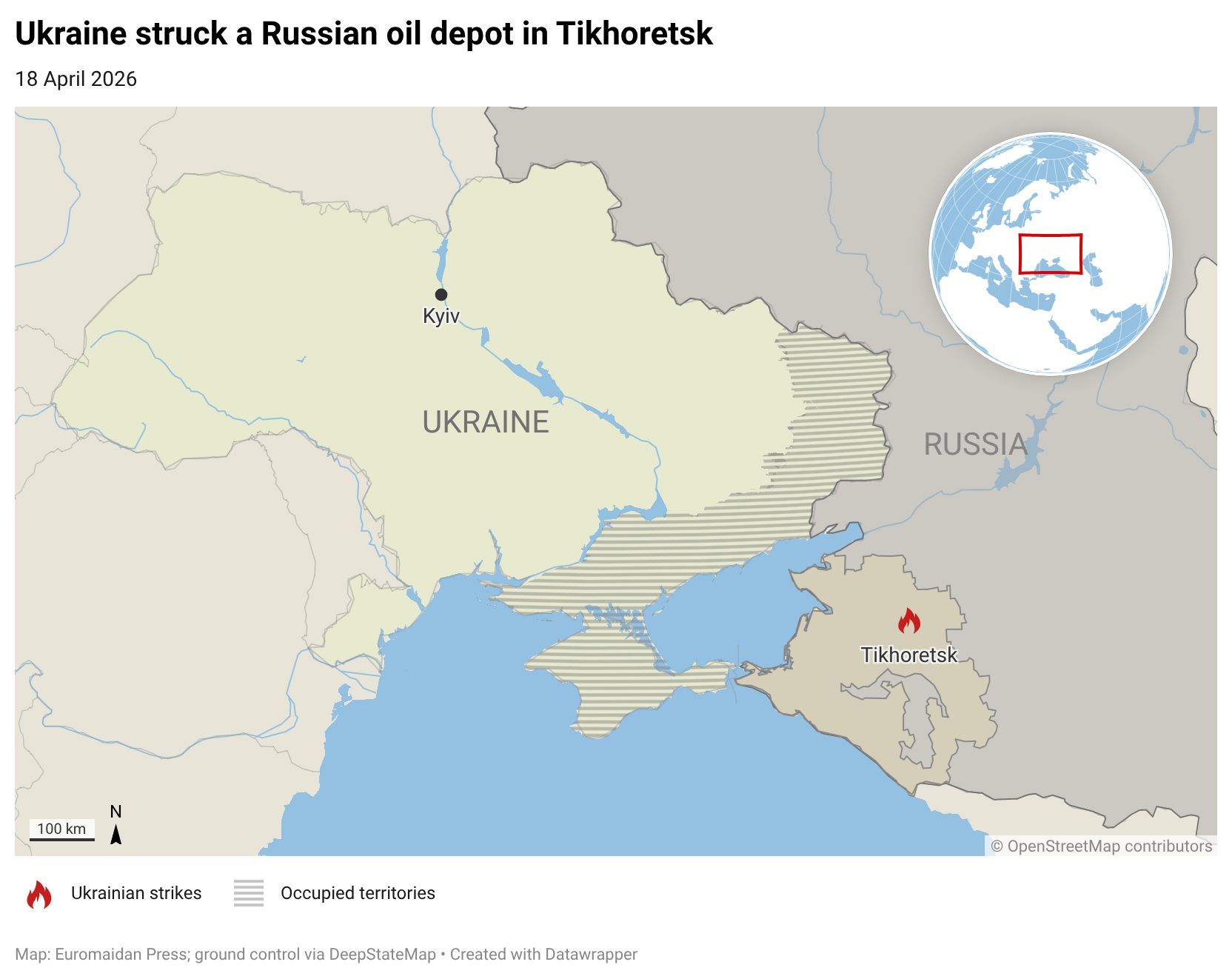 Ukraine Strikes Major Oil Depot in Russia’s Krasnodar Krai
