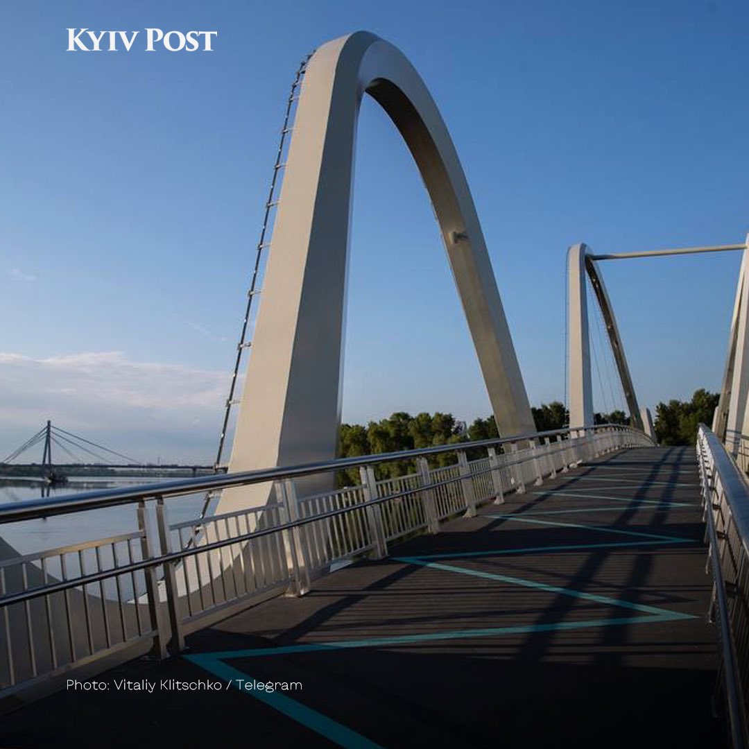 Construction of bridge halted by war resumed spring 2023 with patron funds.