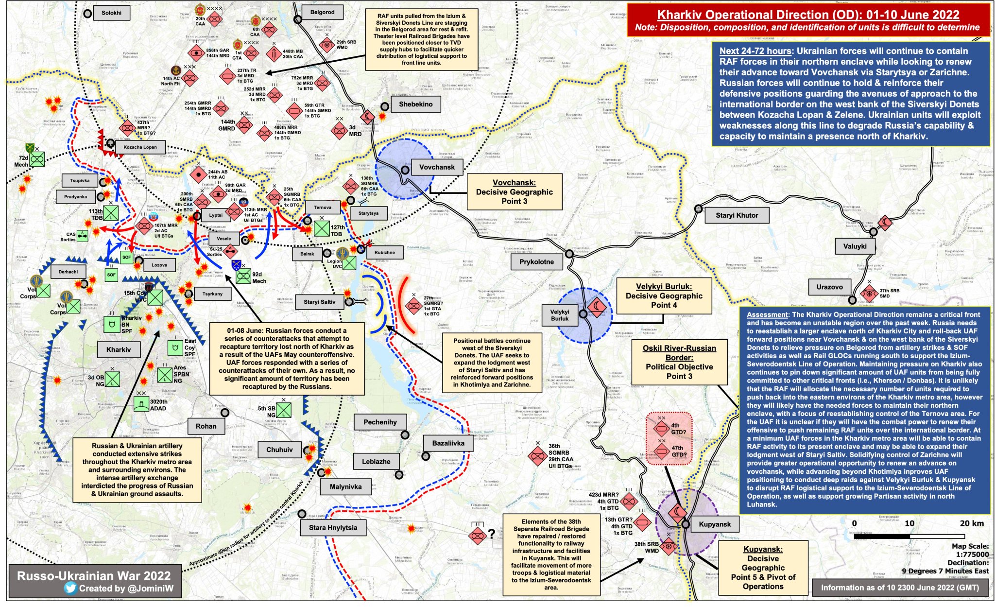 Kharkiv OD: increased pressure and northern expansion to hold the lines
