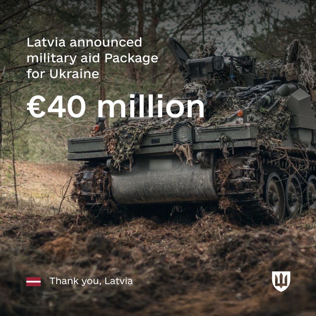 Latvia announces new military aid package for Ukraine