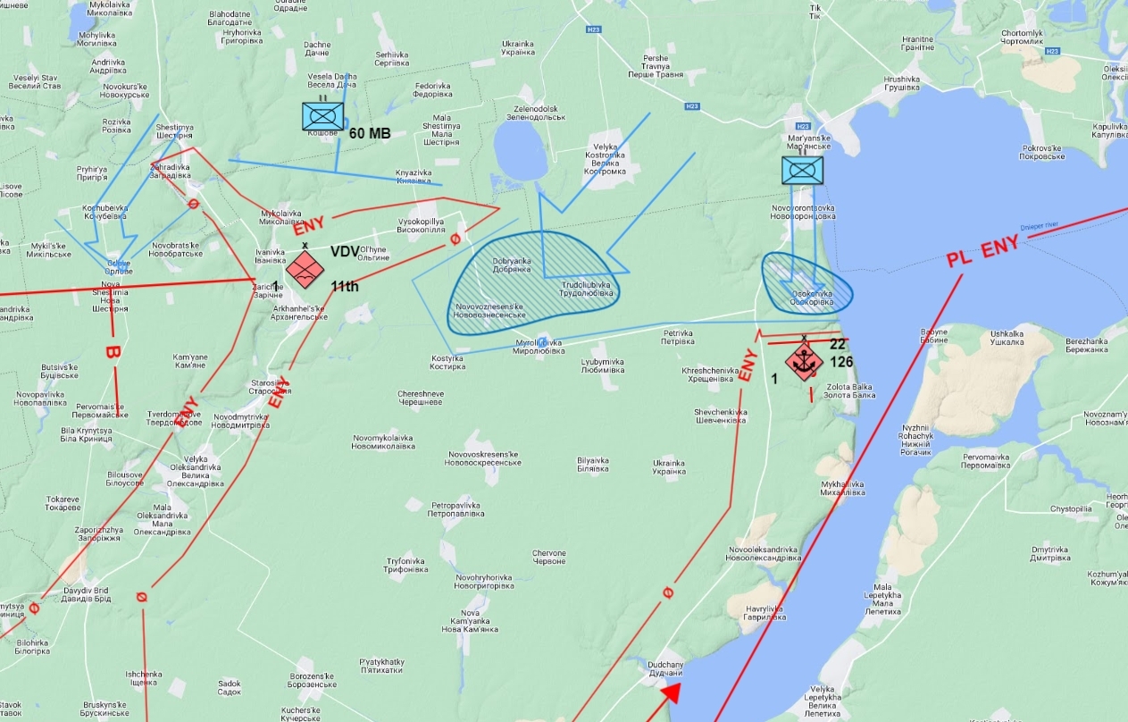 Ukrainian forces liberate four villages north of Kherson