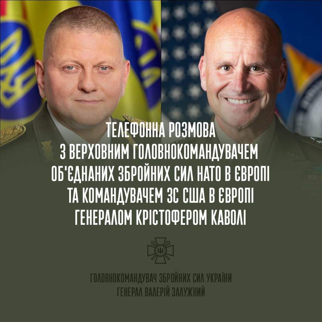 Ukrainian Commander-in-Chief and NATO Supreme Allied Commander hold phone call