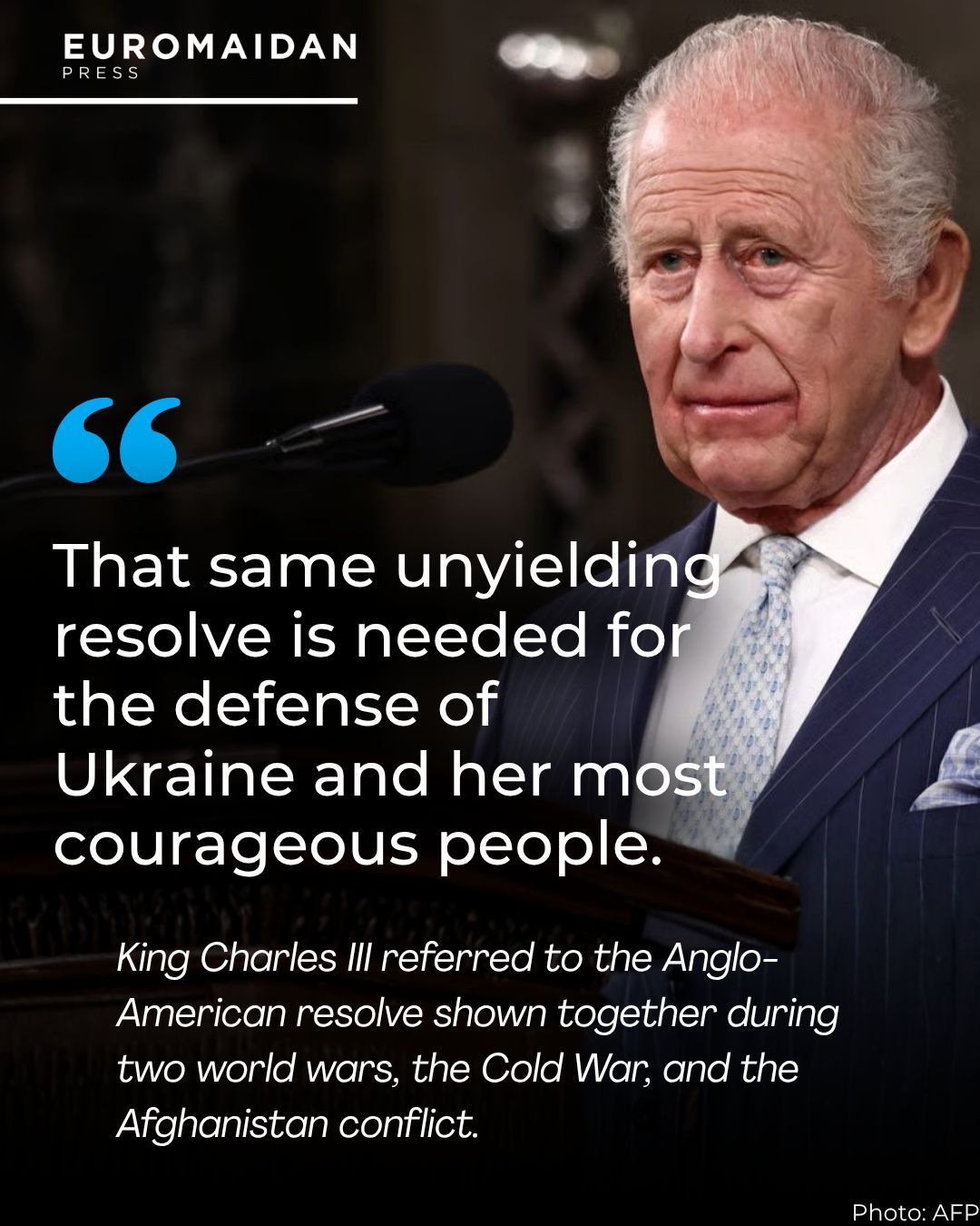 King Charles III Urges US Congress to Defend Ukraine