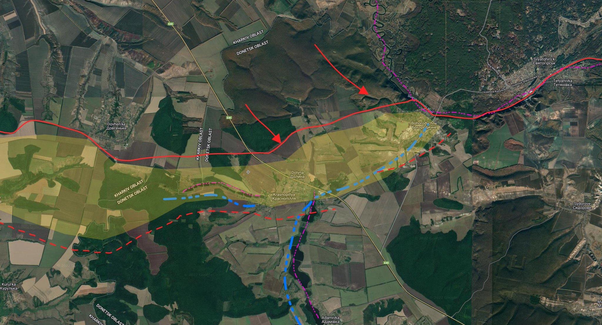 RU forces push hard along Krasnopillya-Bohorodychne line, Dolyna contested