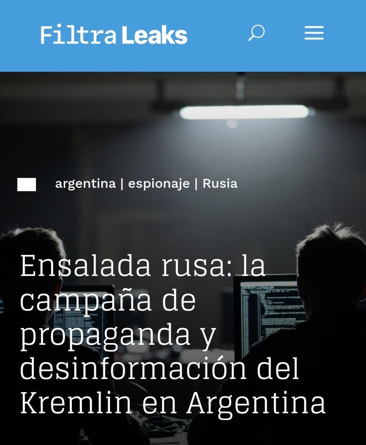 Russian Propaganda Campaign in Argentina Exposed by Media Consortium