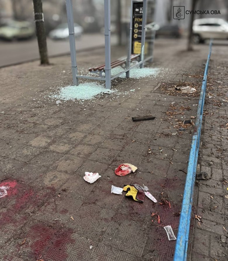 Enemy drone hit the TCK building in Sumy