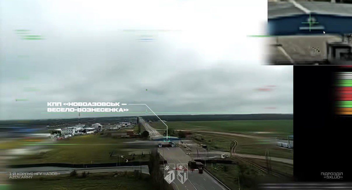 Drone observed near checkpoint Veselo-Voznesenka, 150 km from front