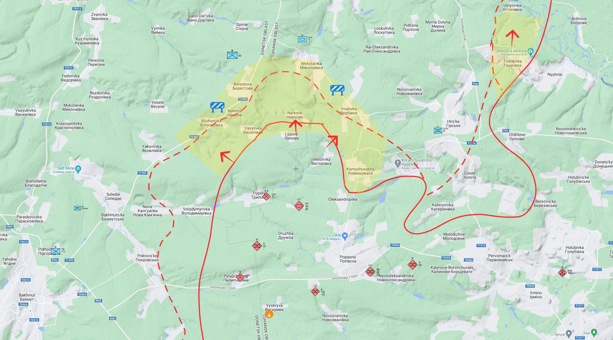 RU forces trying to advance in Popasna area to gain height advantage