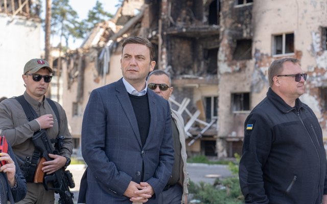 North Macedonia FM Bujar Osmani denounces war crimes in Irpin