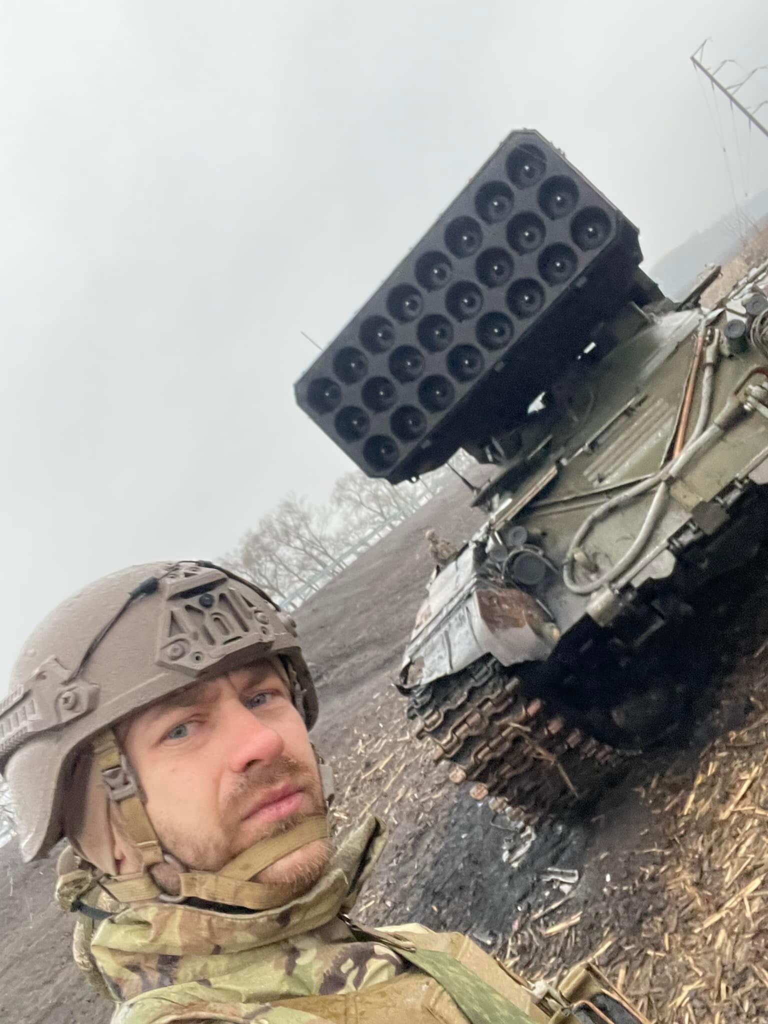 A TOS-1A thermobaric MRLS captured by Ukrainians (12 words max)