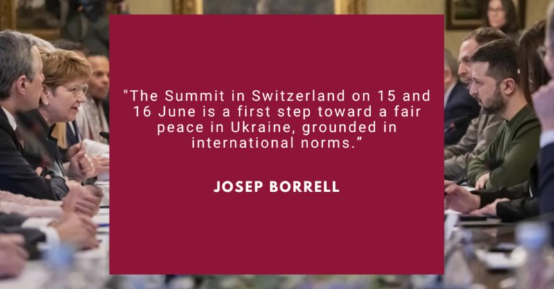 EU’s Borrell joins 90 nations for Ukraine peace talks