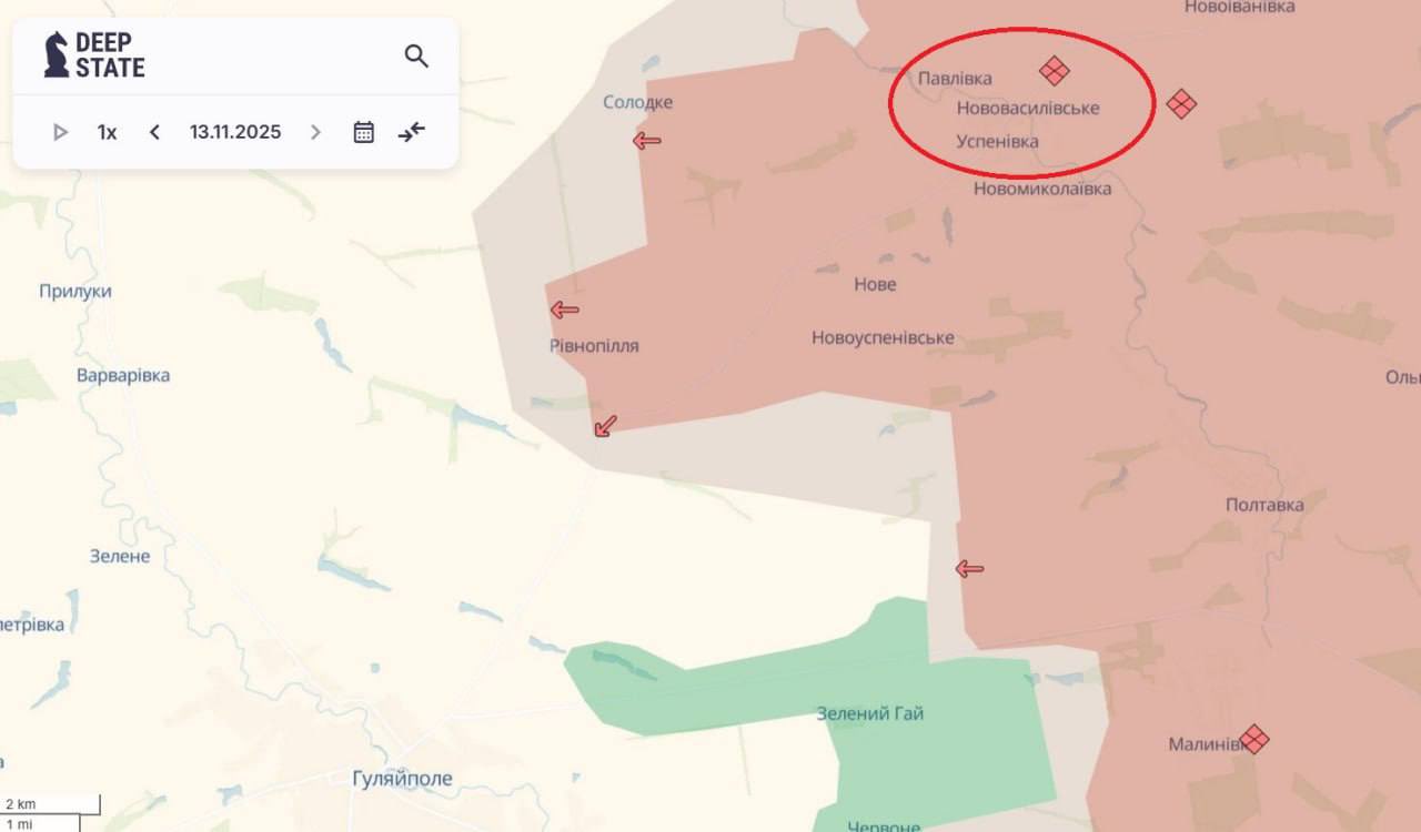 Ukrainian forces withdraw from Novovasylivske