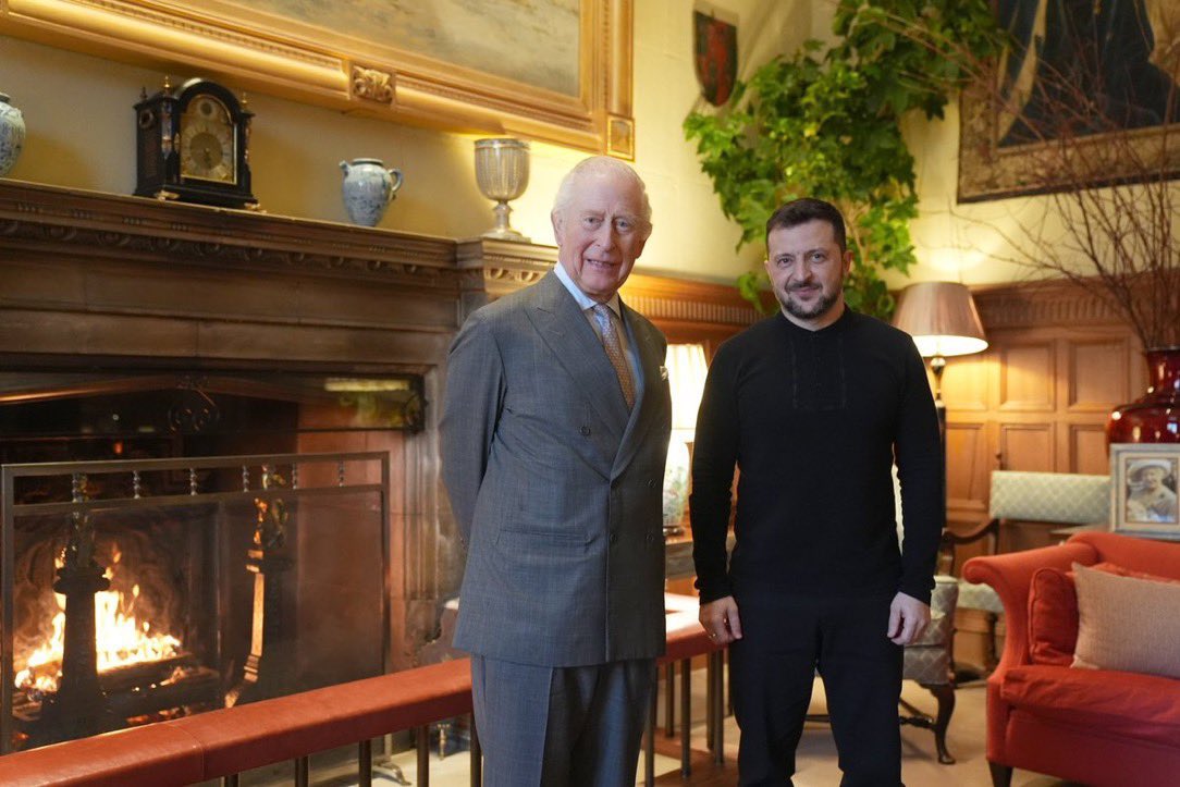King meets President Zelenskyy at Sandringham for one hour