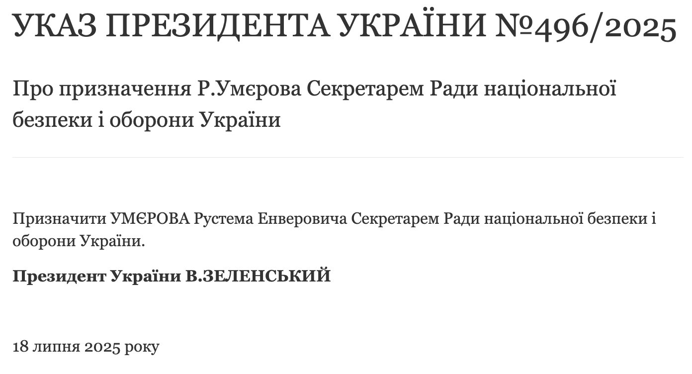 Zelensky nomme Umerov secrétaire du Conseil