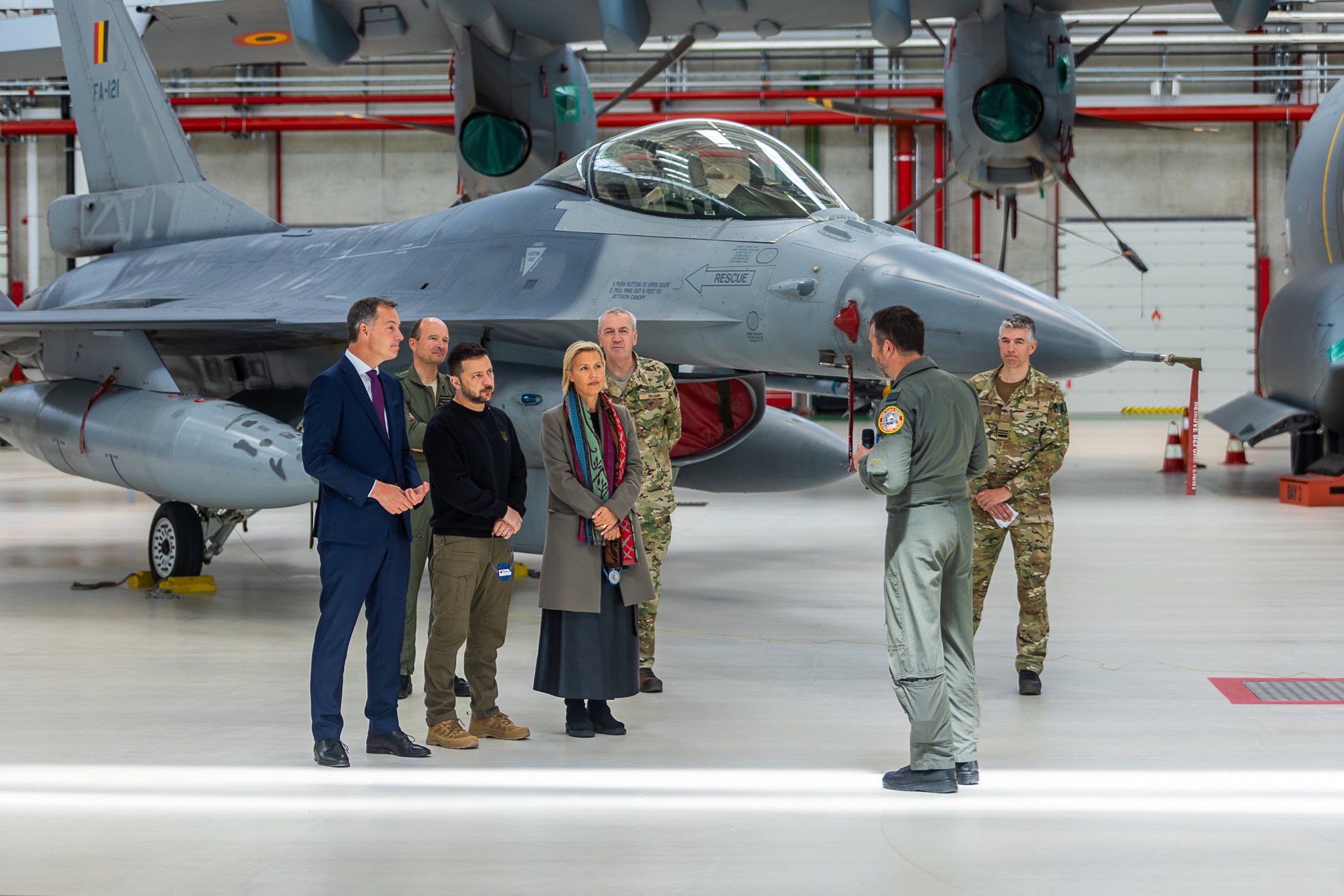 Zelensky visits Belgian airbase where F-16 jets for Kyiv are stationed