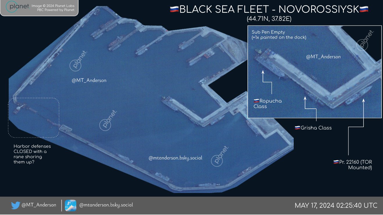 Satellite images of drone attack on Novorossiysk