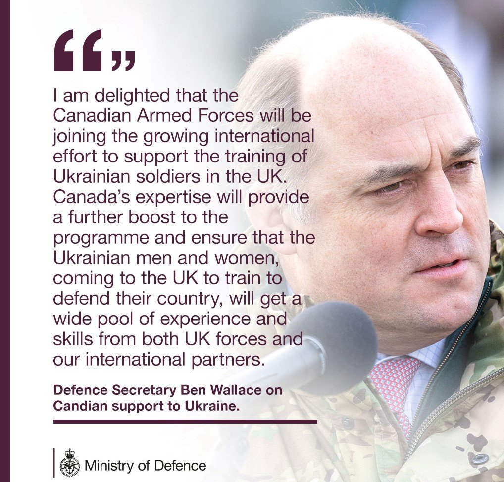 Canada Joins UK Military Training Program for Ukrainians