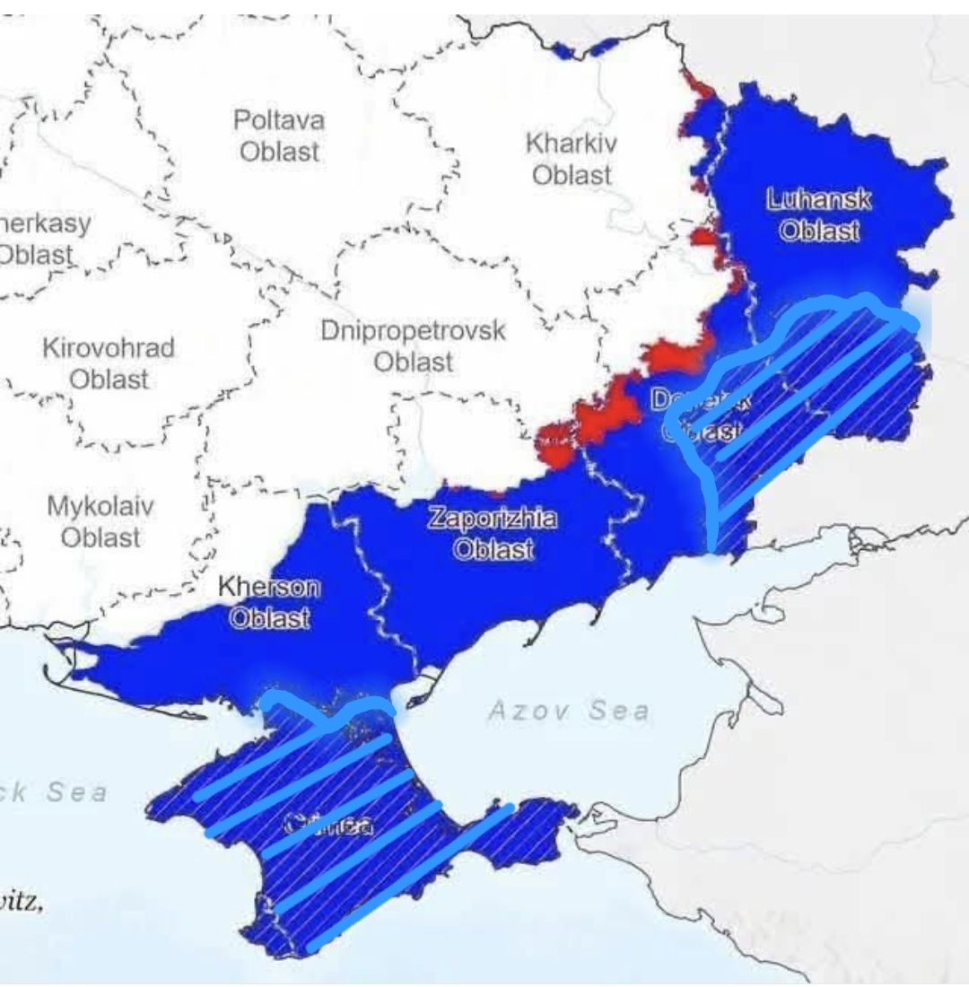 Map of Russian-occupied territories in 2024-2025