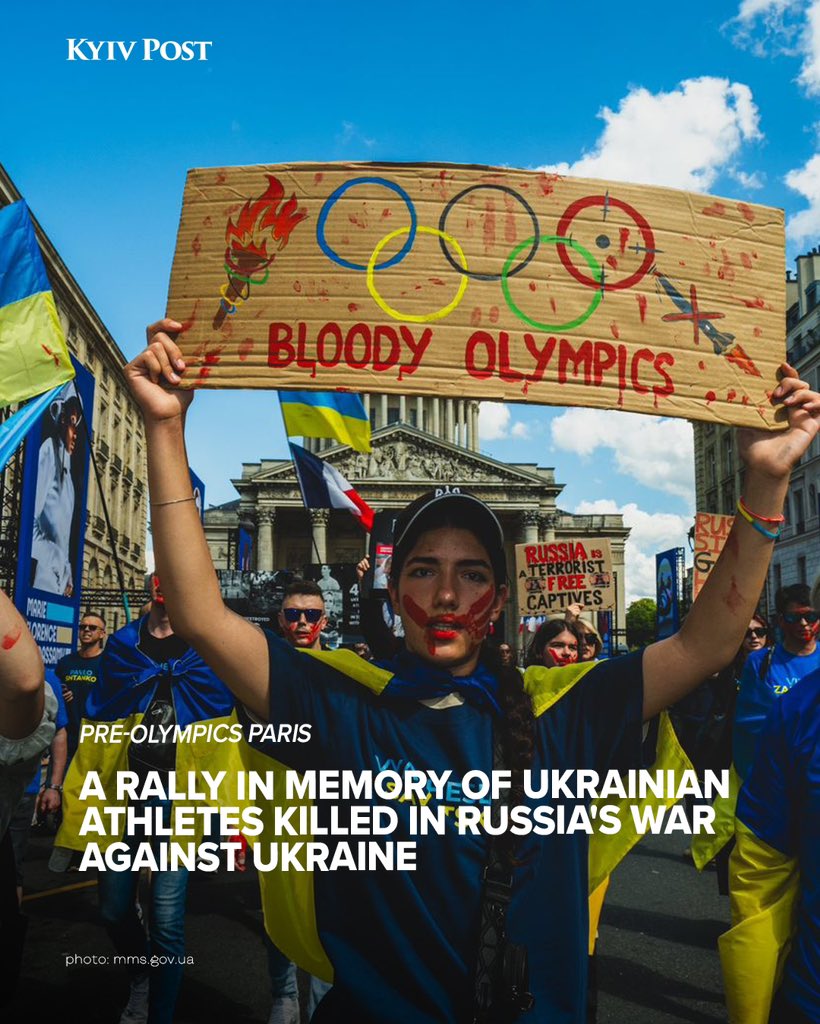 Rallye pour athlètes ukrainiens tués avant les JO