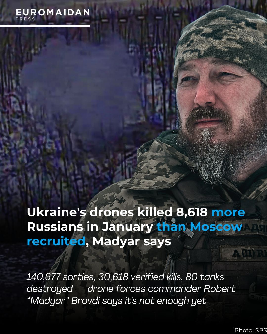 Ukraine’s drones outpace Russian troop replacement with 30k kills in January