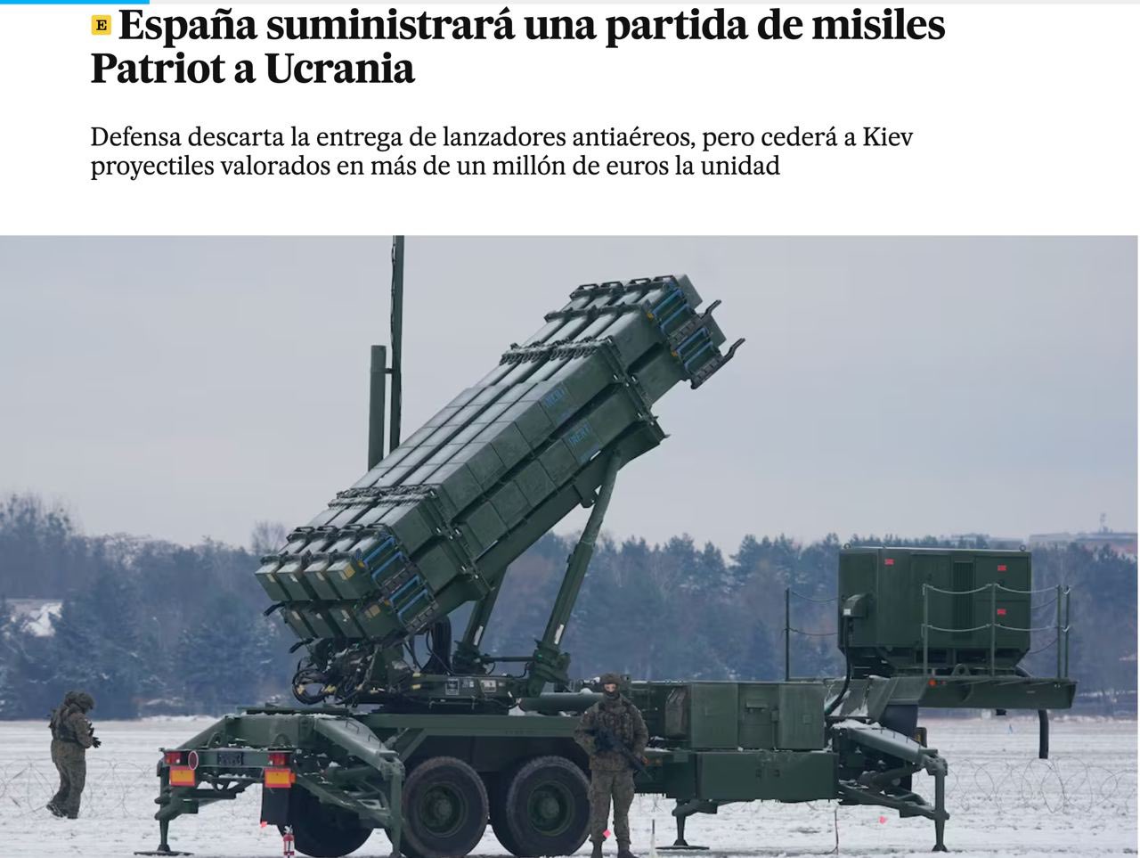 Spain to send limited Patriot missiles to Ukraine
