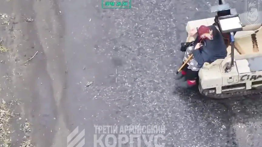 Soldiers Use Drone to Rescue Elderly Woman Trapped Under Fire