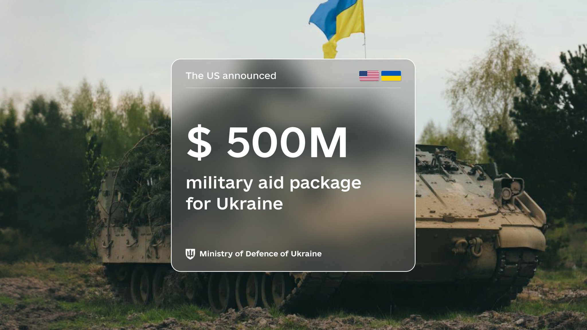 US announces $500M military aid package for Ukraine