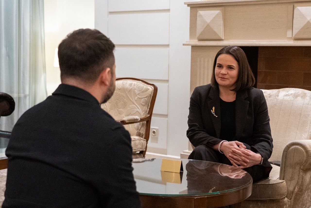 Zelensky and Tsikhanouskaya hold first formal meeting in Vilnius