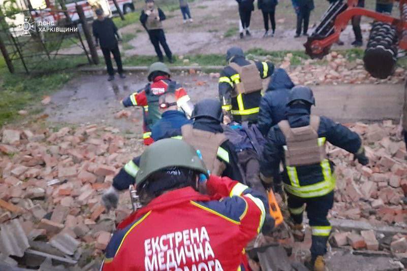 Russian guided bombs destroy farm building in Kharkiv, man injured