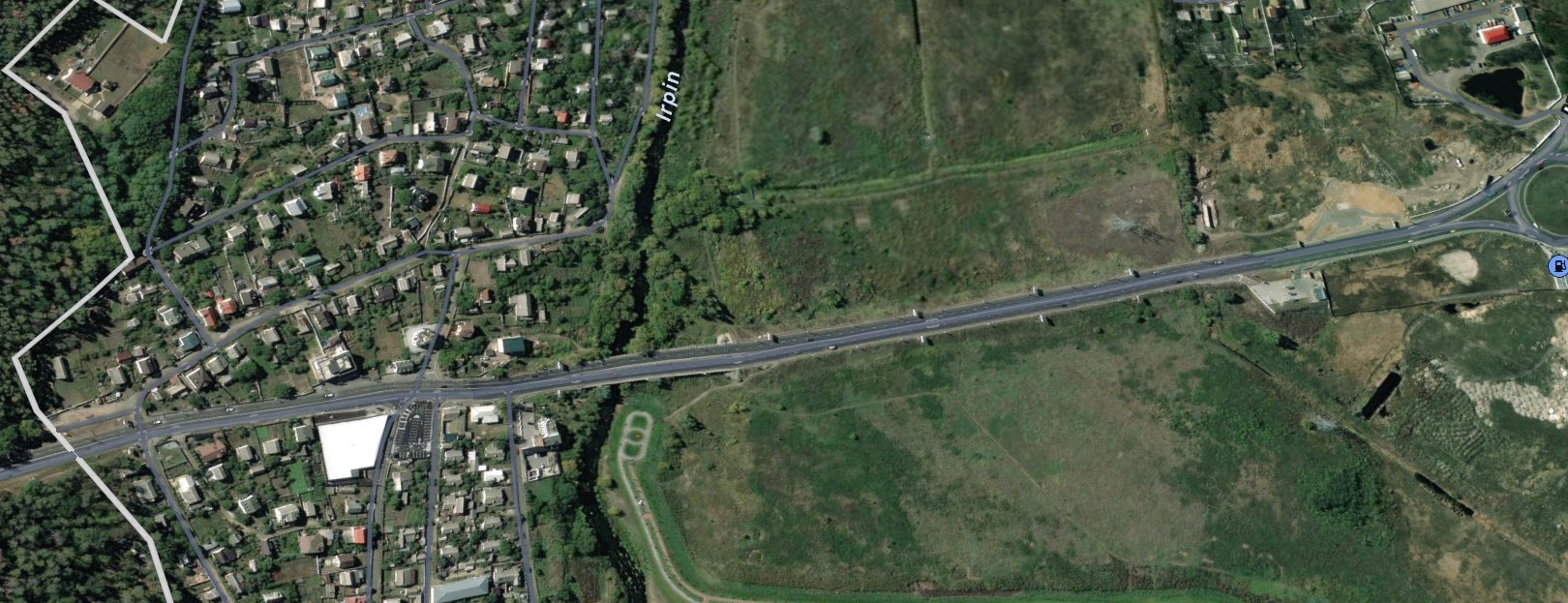 Coordinates of Irpin church shared by GeoConfirmed