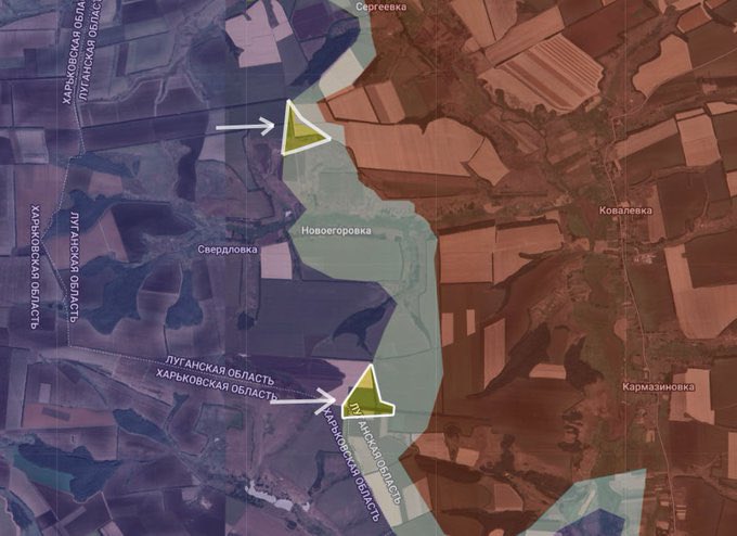 Ukrainian forces advanced near Novoyehorivka