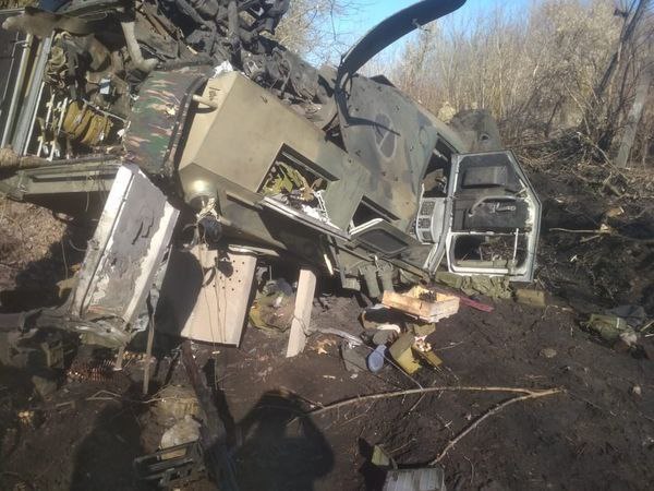 Russian Tigr-M destroyed by IED in Ukraine