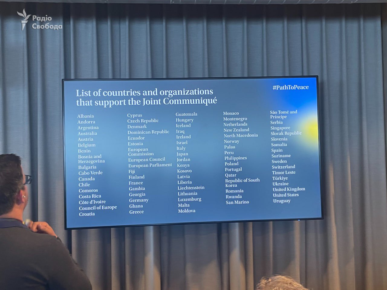 80 countries and 4 organizations support Peace Summit communiqué