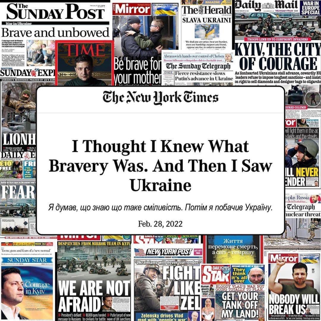 Ukraine shows true bravery to the world