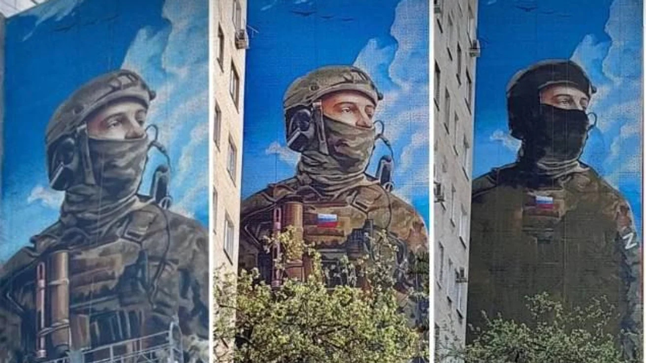 Mural in Russia redrawn for SVO hero