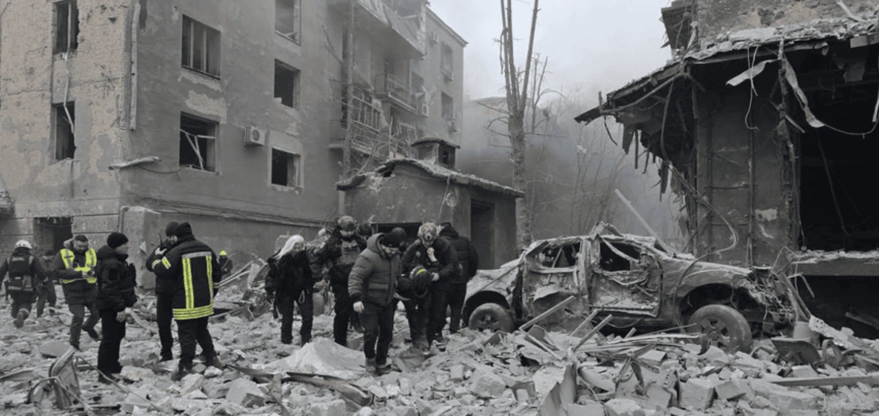 Russian strike on Kharkiv apartment building kills child, injures 31