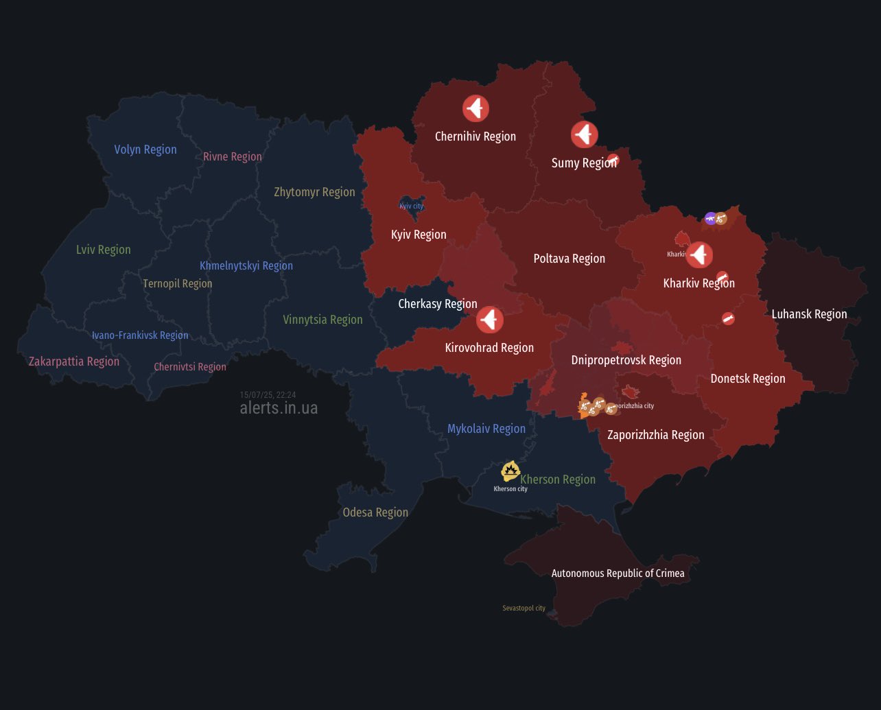 74 Russian drones strike Ukraine tonight