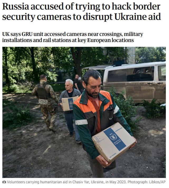 Russian intel may use 10,000 cameras to track Ukraine military aid