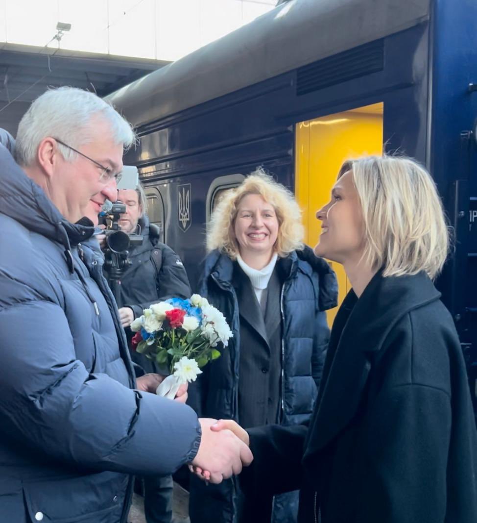 European leaders arrive in Kyiv on visit