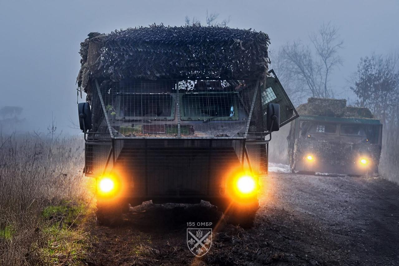 VAB armored personnel carriers of the 155th Mechanized Brigade