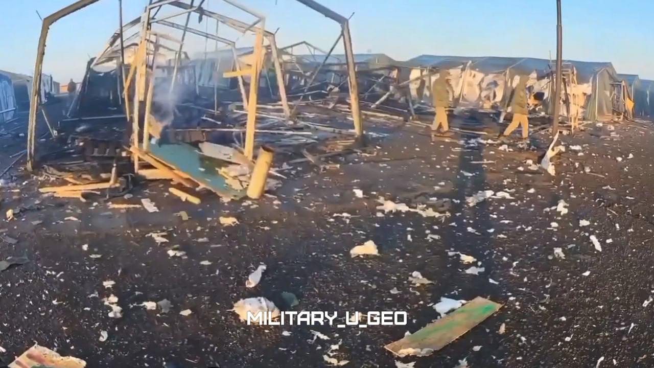 Video of drone attack on Rostov training ground