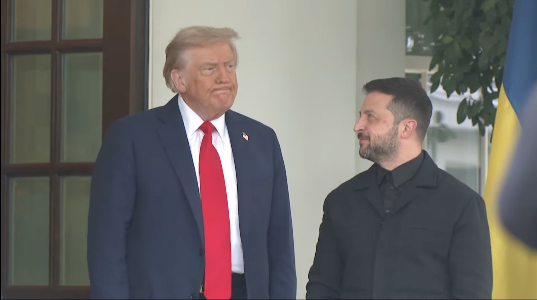 Zelenskyy at White House in custom Ukrainian suit for Trump meeting