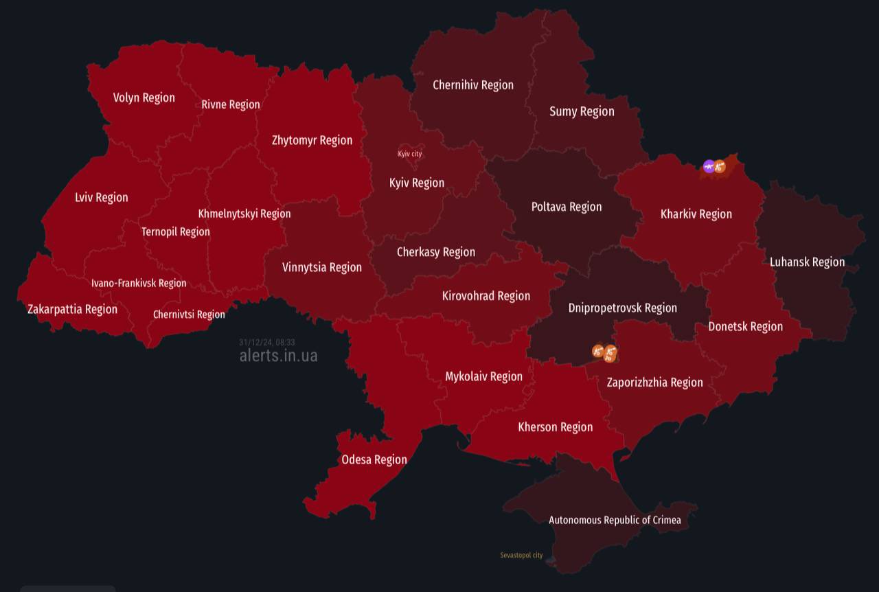 Russia launches overnight missile and drone attacks on Ukraine, explosions reported in Kyiv.
