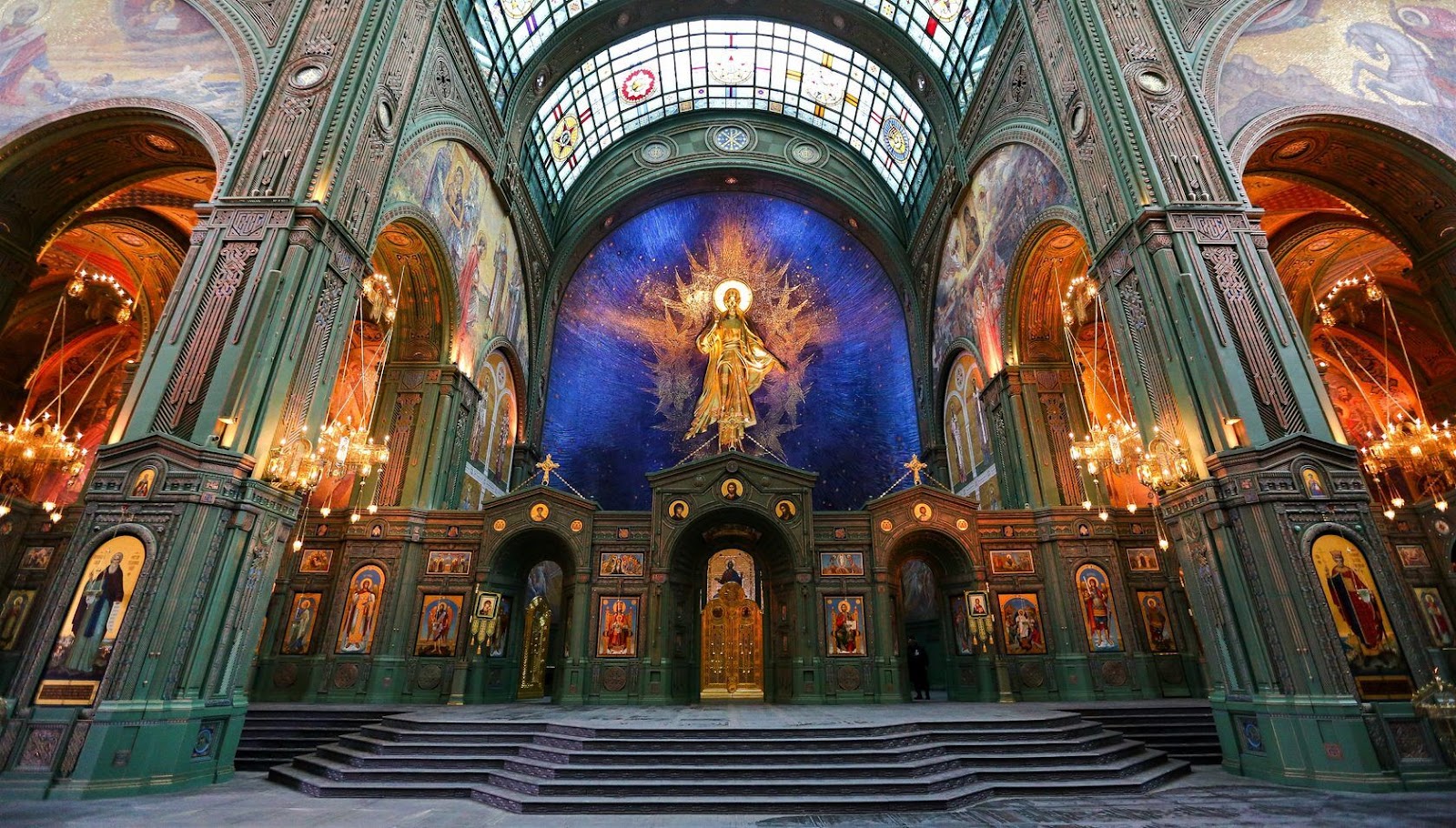 ROC reinterprets WWII Soviet victory as divine intervention, featuring religious imagery in military cathedral.