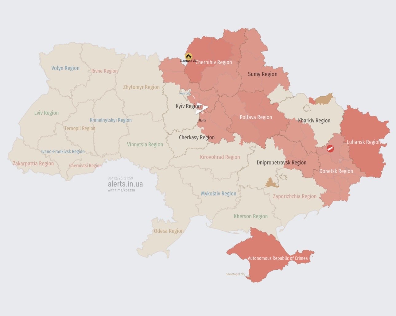 High chance of air raid alert in Kyiv soon