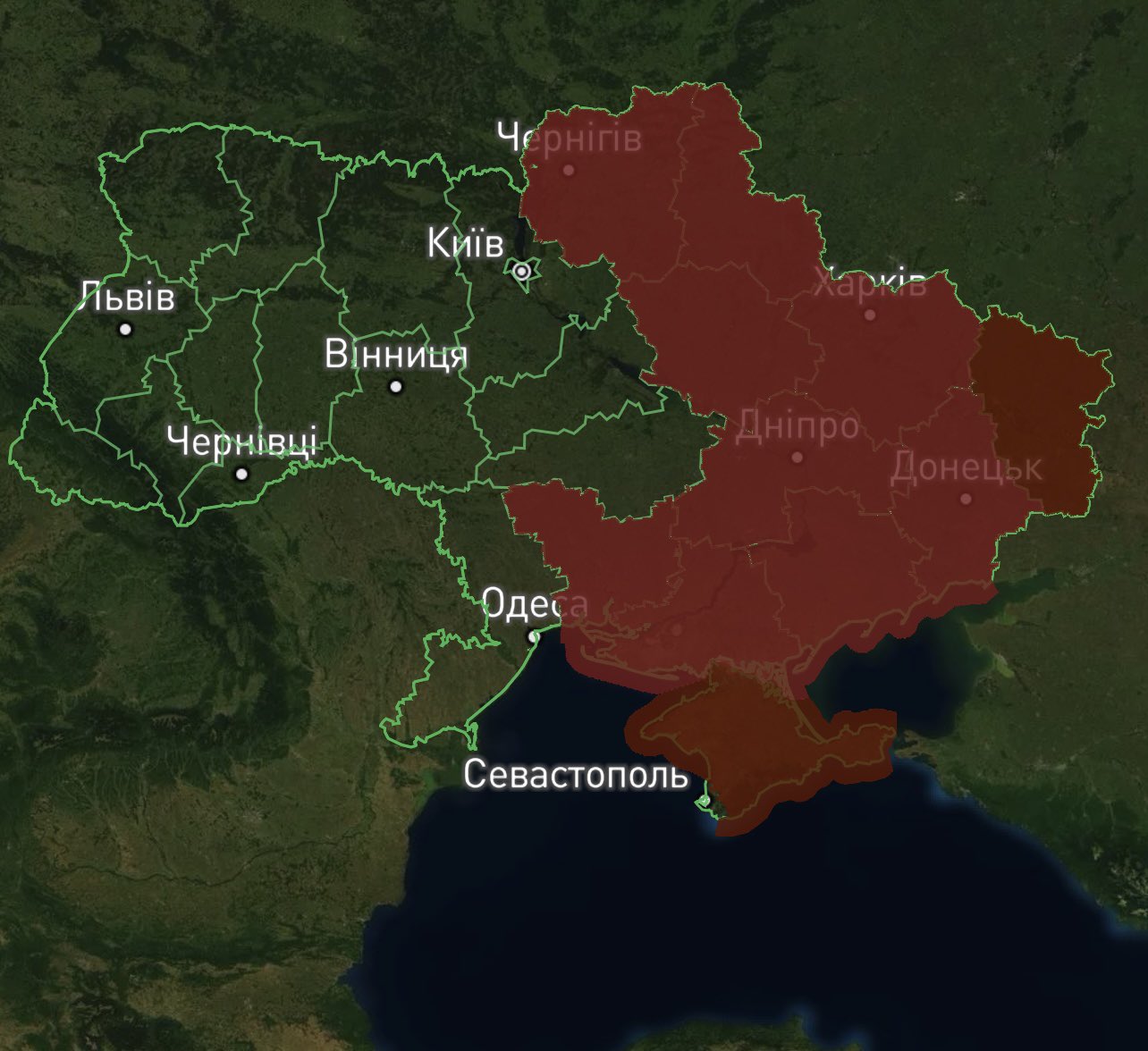 Air raid threat for 11 regions of Ukraine