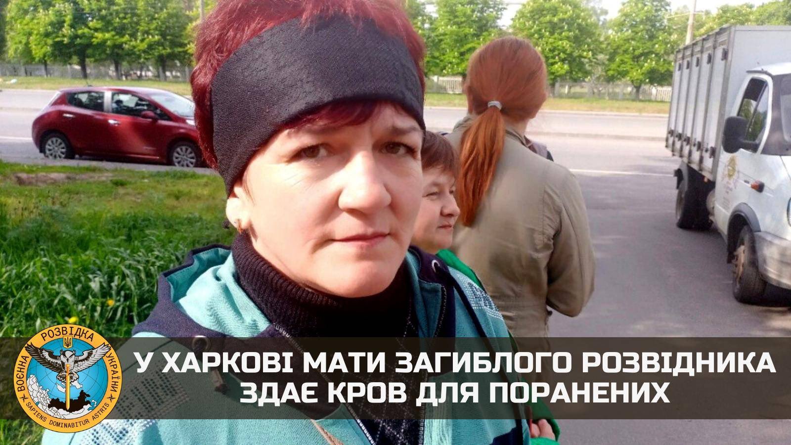 Mother of fallen soldier donates blood in Kharkiv